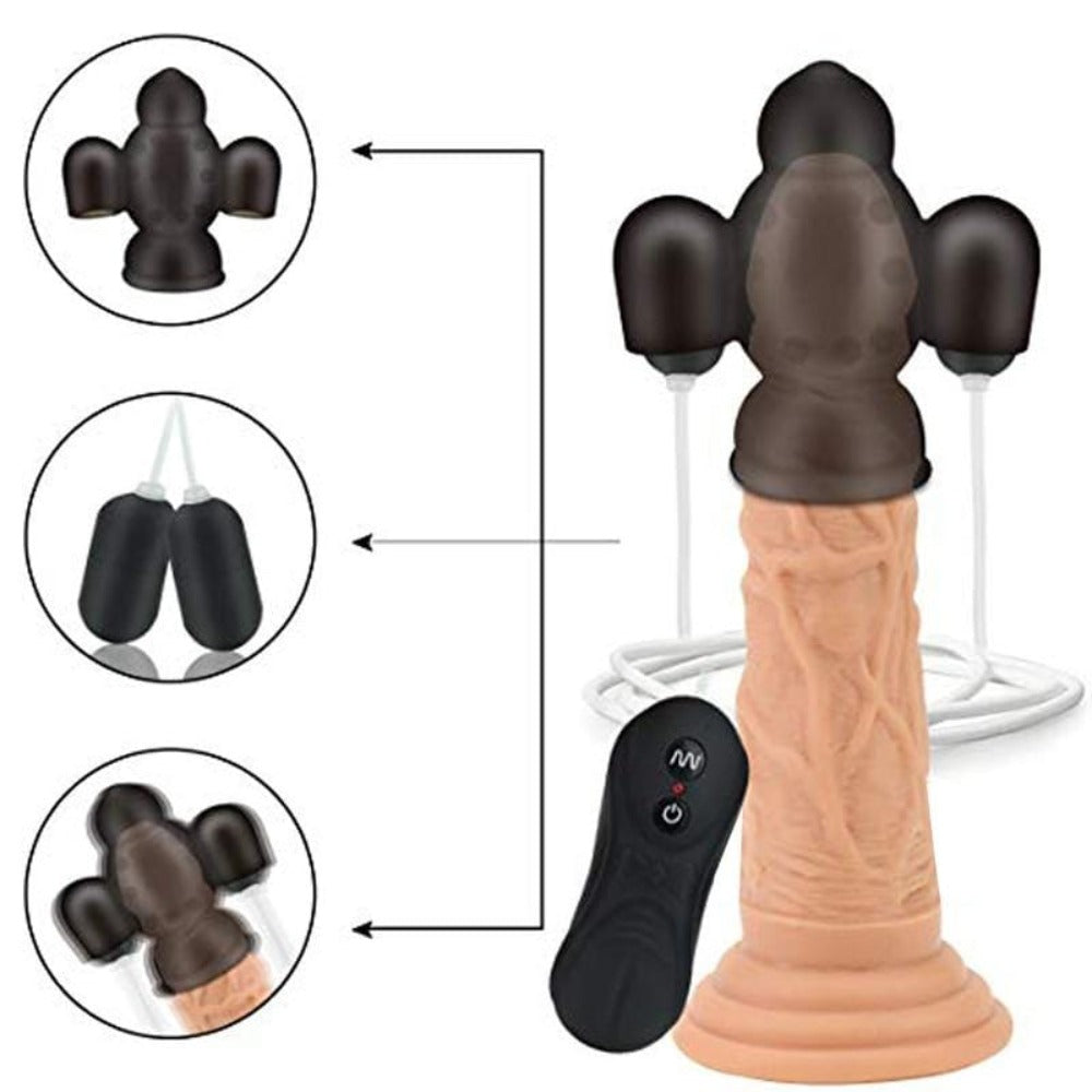 You are looking at an image of Glans Trainer Hands Free Stroker Male Sex Toy Orgasmic Blowjob with small space at the tip for explosive climaxes.