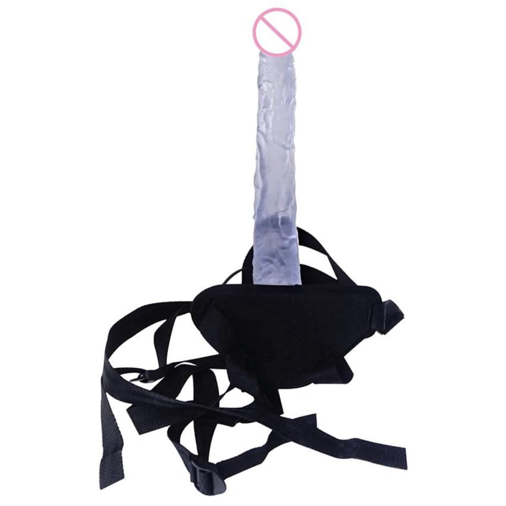 Extreme Pegging Transparent 15-Inch Long Strap On