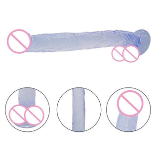 Presenting an image of Extreme Pegging Transparent 10 Inch to 15-Inch Long Strap On with adjustable harness and secure ring system for shared pleasure with a partner.