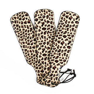 This is an image of Cool Leopard-Printed SM Spanking Toy in leopard print design for intense play.