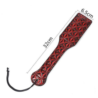 Chic High-End Slapper Leather Sex Paddle, 12.6 inches in length and 2.56 inches in width, designed for comfort and safety.
