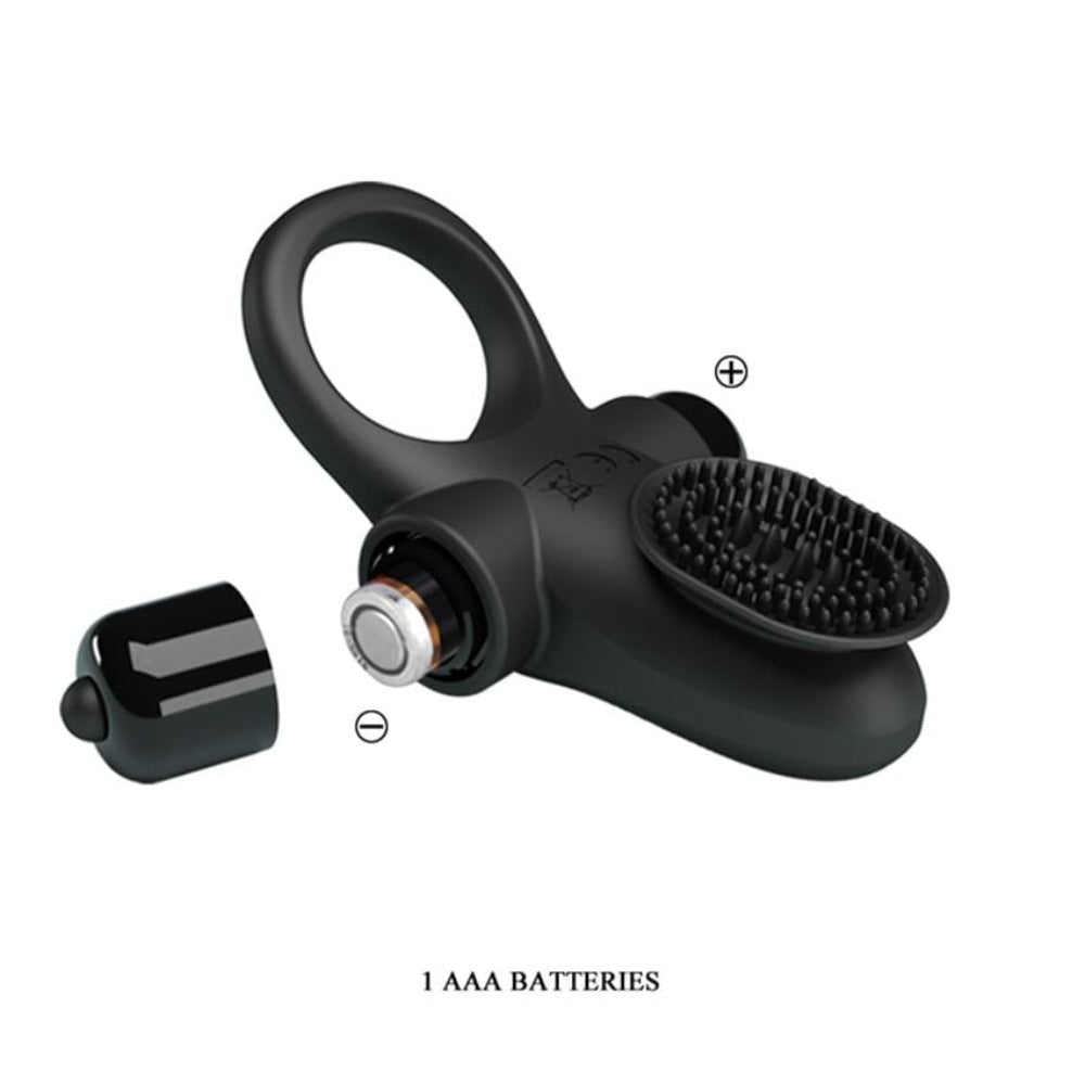 Waterproof Black Reusable Vibrating Ring