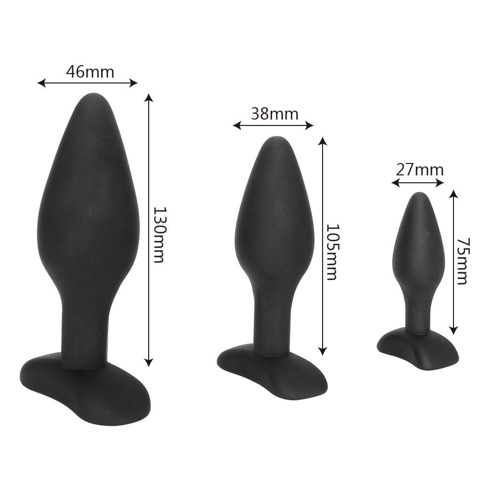 This is an image of Anal Rocket Silicone 3-Piece Butt Plug Trainer Kit offering intense stimulation and unparalleled satisfaction.