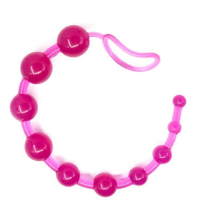 Observe an image of Get Started Beginner Anal Beads in black, blue, and rose red colors with a range of bead sizes from 0.31 to 0.98 inches for exciting exploration.