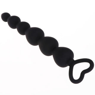 Featuring an image of Pure Silicone Anal Beads for Beginners, featuring a total length of 6.69 inches for comfortable use.