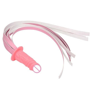 This is an image of the silicone handle of Sensual 2-in-1 Leather Flogger Sex Toy Whip, designed for pleasurable insertable use.