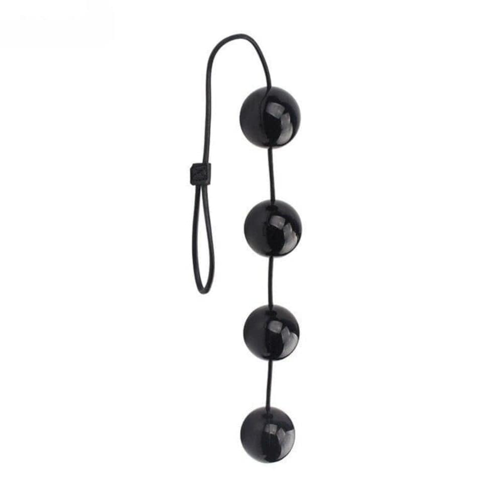 Blacked Out String Anal Beads