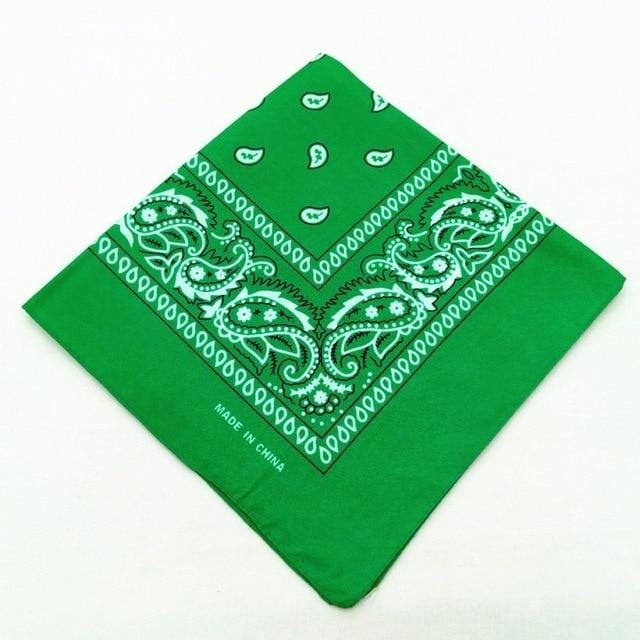 Pictured here is an image of Printed Cotton Bandana Cloth Gag in Deep Green color