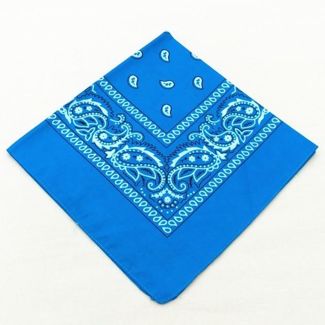 Take a look at an image of Printed Cotton Bandana Cloth Gag in Sky Blue color