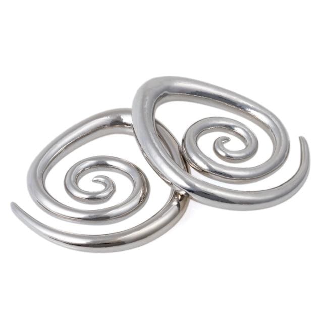 Spiral Taper Stretched Nipple Piercings