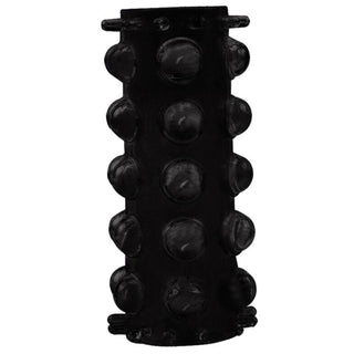 In the photograph, you can see an image of Phallic Wrap Silicone Penis Sleeve Set 7pcs in black color designed for exciting sensations.