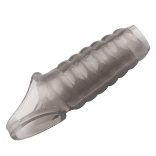 Enlarger Threaded Open Tip Silicone Penis Sleeve - Lovegasm Enlarger Threaded Open Tip Silicone Penis Sleeve - Lovegasm