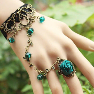 Floral Slave Ring Bracelets