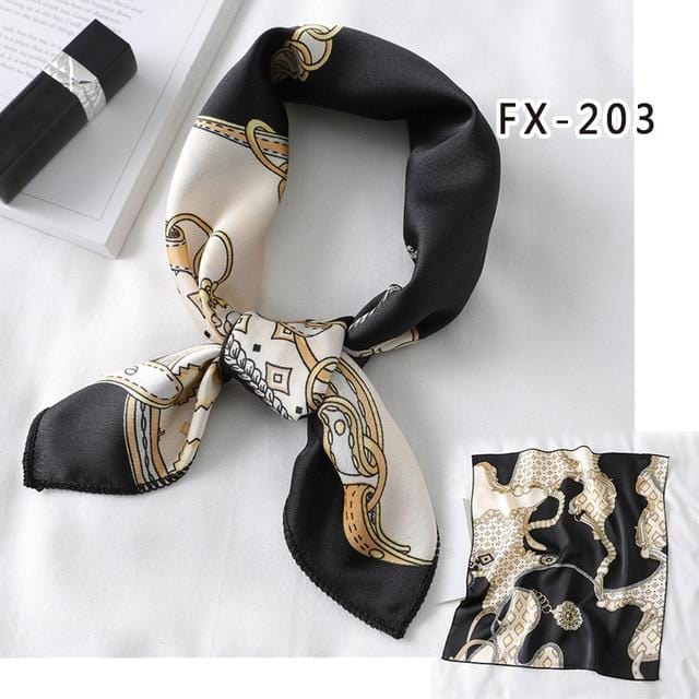 Printed Satin Scarf Knotted Gag