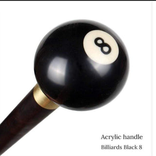 You are looking at an image of Fully-Adjustable Acrylic BDSM Cane Ball Handle in brown and black colors, perfect for impact play.
