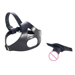High-quality Black Leather Gag Bondage featuring sturdy yet supple synthetic leather material.