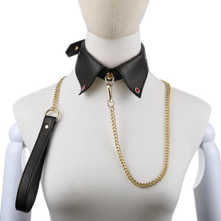 Modern Leather Tie Bondage Collar
