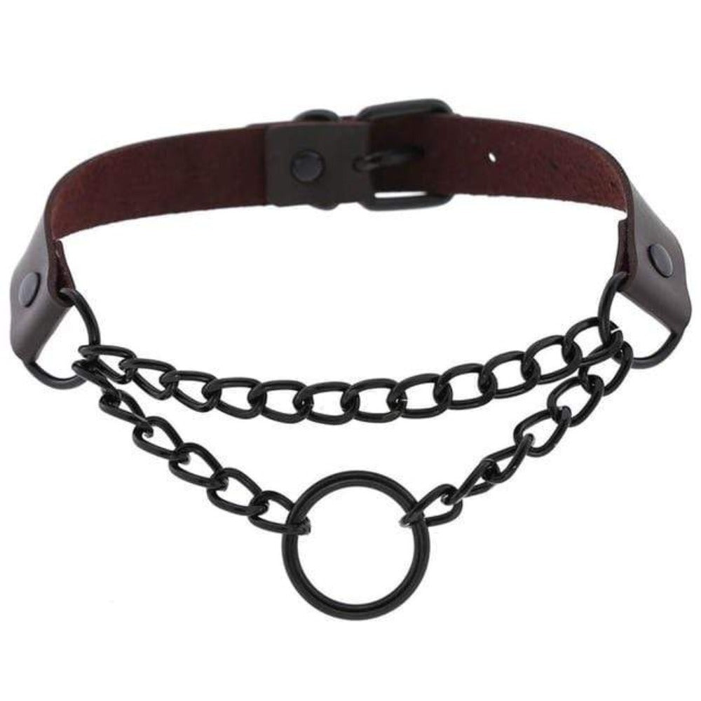 Displaying an image of fashionable collars for men & women with an O-ring diameter of 1.97 inches, ideal for attaching accessories.
