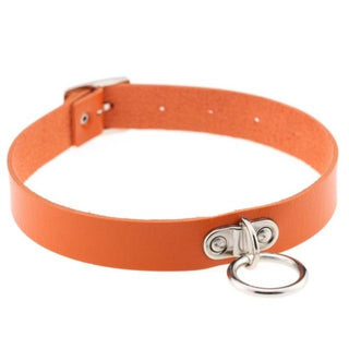A fashionable choker in Pink PU Leather
