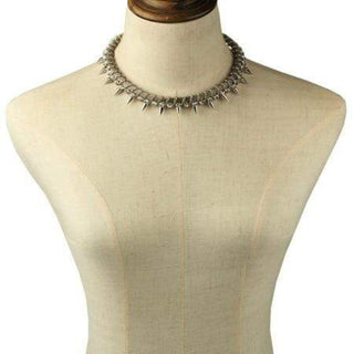 What you see is an image of Shiny Shimmering Spiked Collar made from premium zinc alloy and sparkling beads for maximum comfort and durability.