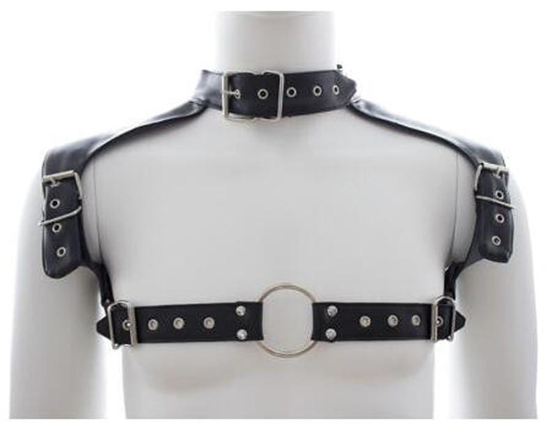 Adjustable Clubwear Harness Collars for Men