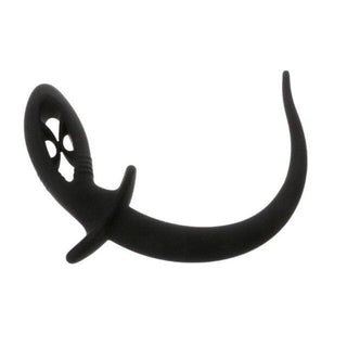 This is an image of Expanding Silicone Dog Tail Plug 9.73 Inches Long with a flexible and visually stimulating tail element.