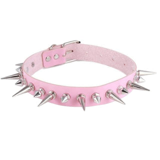 Spiked Vegan Leather Submissive Collar