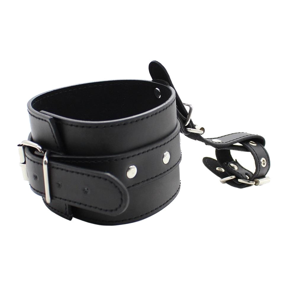 Adjustable Black Leather Toe Cuffs