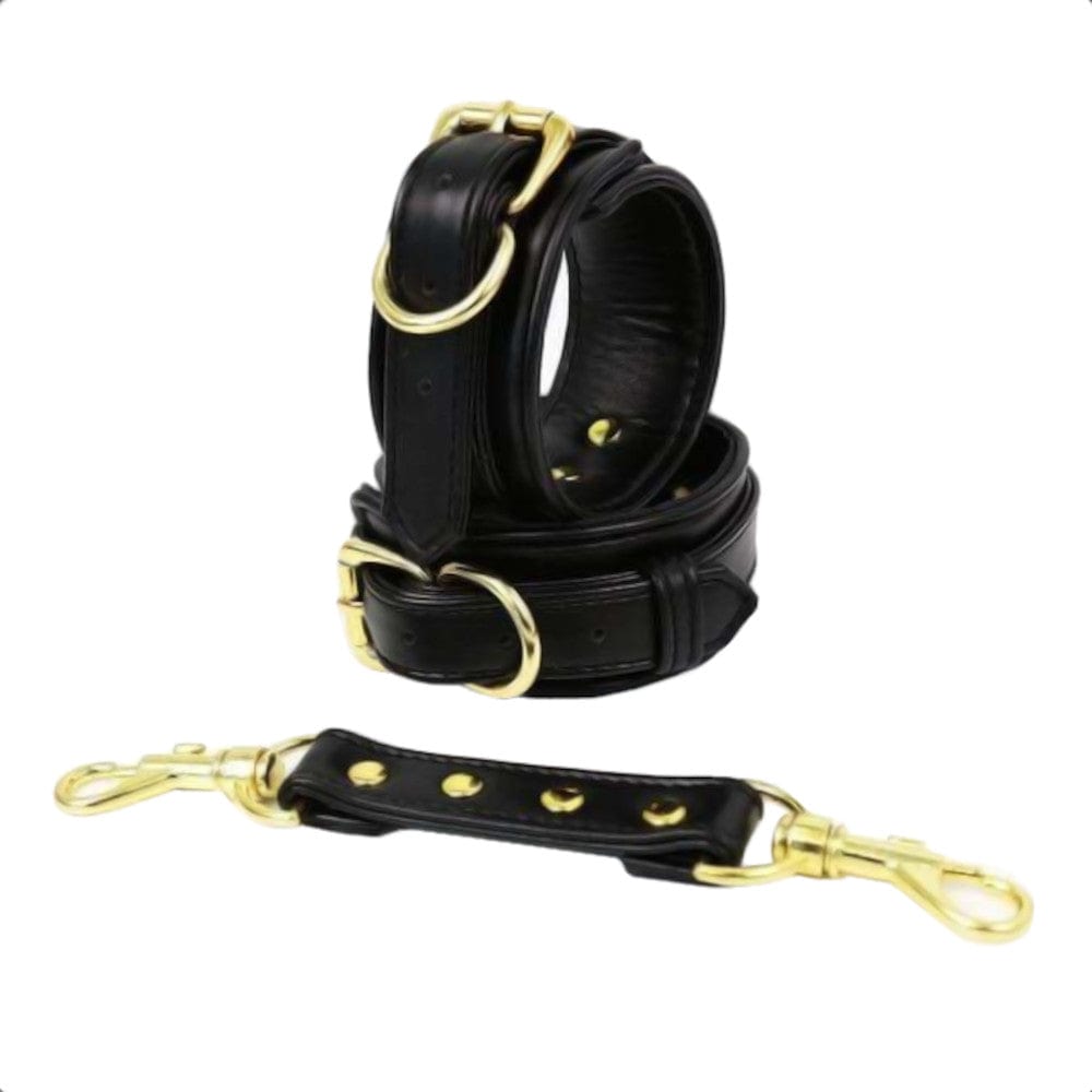 High End Leather Colored Sex Handcuffs for Restraint Pink Play
