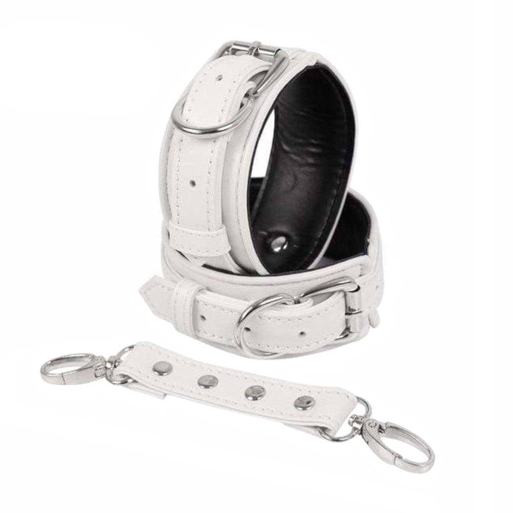 High End Leather Colored Sex Handcuffs for Restraint Pink Play