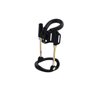 Extreme BDSM Penis Stretcher Weight in black and gold, designed for comfort, control, and durability.