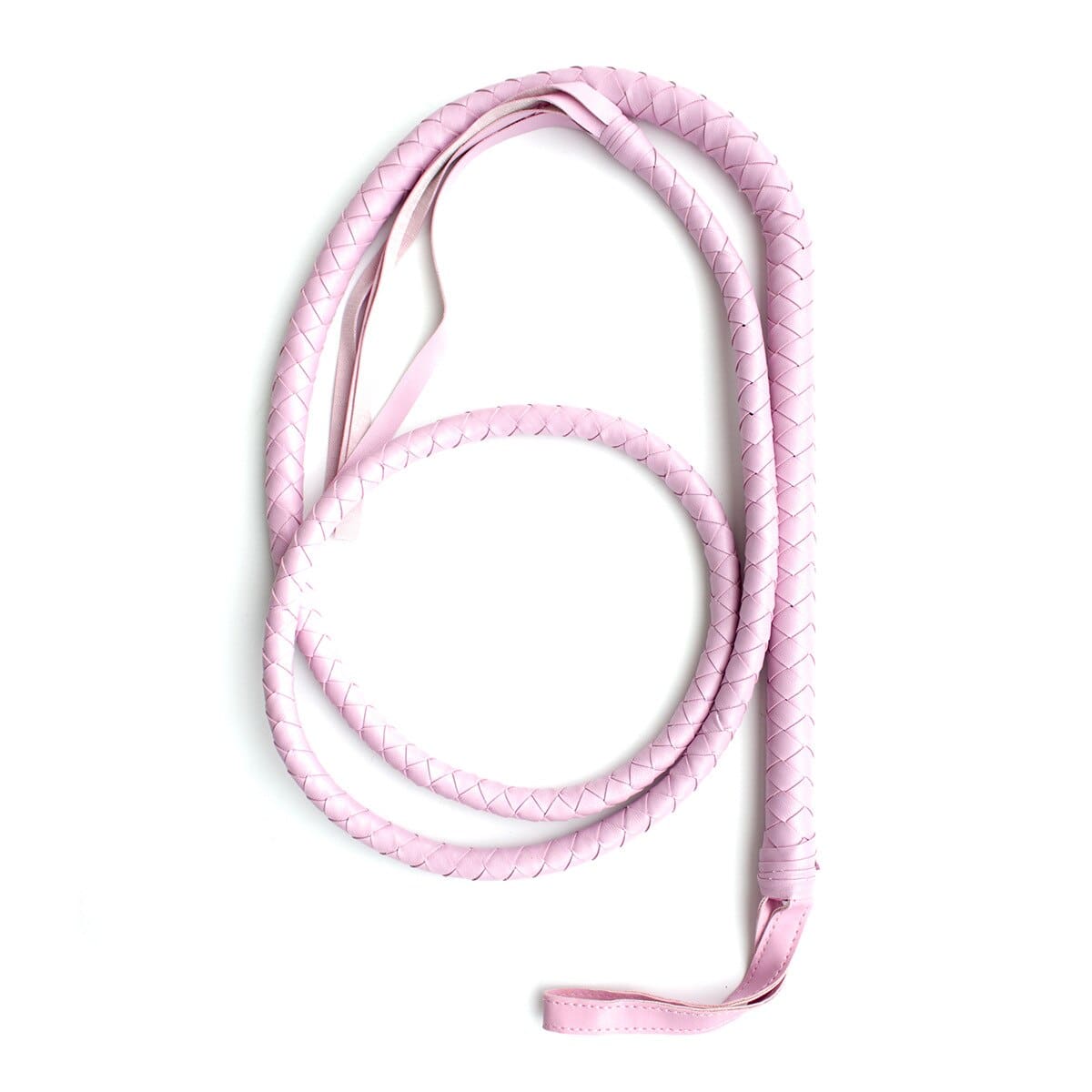 Braided Leather Pink Whip