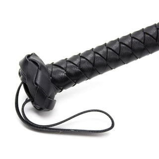 In the photograph, you can see an image of 18.11-inch Flogger for perfect balance and control in pleasure and pain exploration.