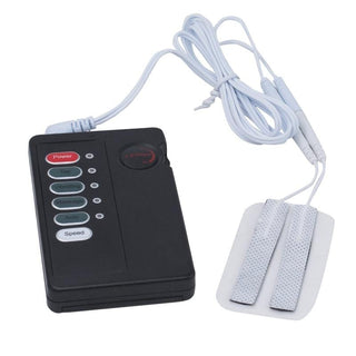 Foreplay Ally E-Stim TENS Set with pads and power host for ultimate pleasure and satisfaction.