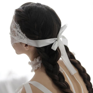 Check out an image of Floral See Through Sex Blindfold with elegant design reminiscent of high-end lingerie, perfect for heightened senses.