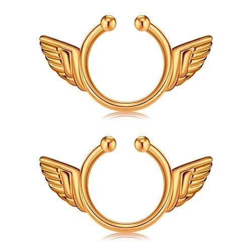 Angelic Wings Non Piercing Nipple Rings