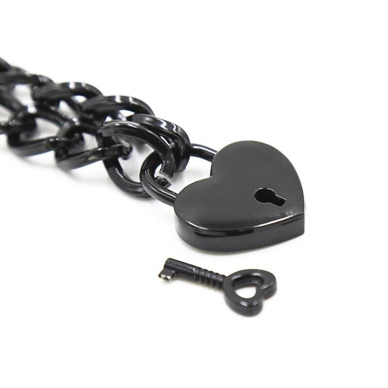 Thick Chain Heart Lock Necklaces