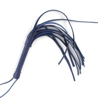 An image showcasing the durable and semi-elastic construction of the leather flogger for enhanced sensations.