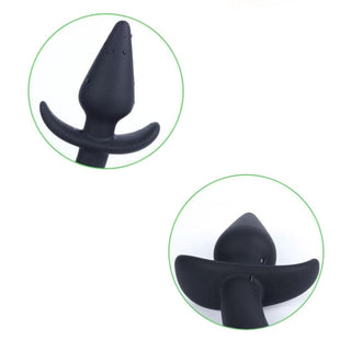 Black Silicone Dog Tail Butt Plug 11 Inches Long