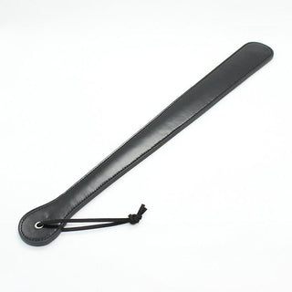 Take a look at an image of No Frills Slapper Leather Sex Paddle in sultry red color, crafted for exciting impact play.