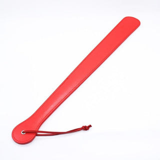 You are looking at an image of No Frills Slapper Leather Sex Paddle in delicate pink color, designed for sensual exploration.