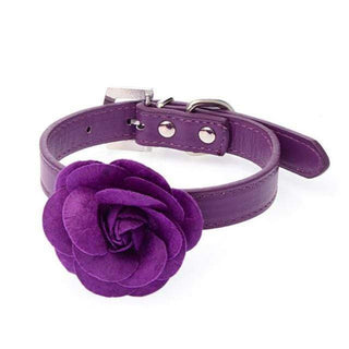 Check out an image of Flower Power Submissive Daytime Collar in Red PU Leather