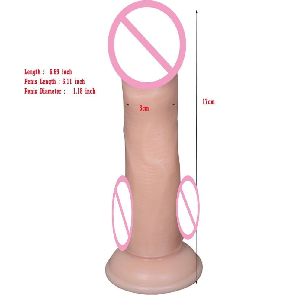Observe an image of a squishy and 6 inch dildo perfect for exploring a variety of sex positions for breathless moans.