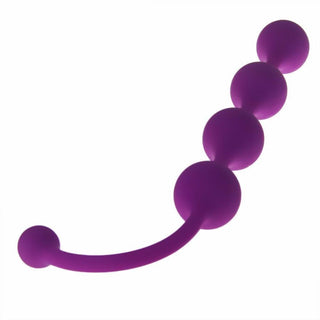Observe an image of Sphincter Stretcher Purple Anal Beads, luxurious pleasure tool for intimate exploration.