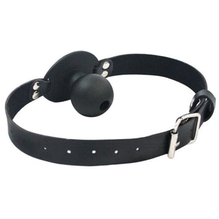 Presenting an image of Black Breathable Ball Gag, a versatile toy designed for silent power-play sessions.