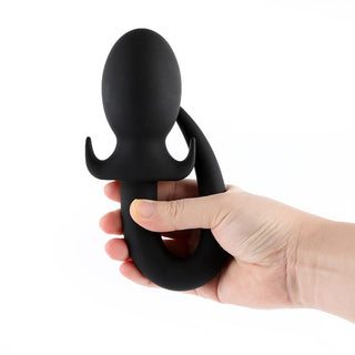 Black Rounded Silicone Dog Tail Plug 9 to 10 Inches Long crafted from high-quality silicone for comfort and safety.