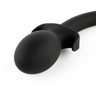 Here is an image of Black Rounded Silicone Dog Tail Plug 9 to 10 Inches Long offering multiple sizes for a perfect fit.