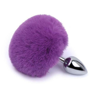 Feast your eyes on an image of Colorful Tail 4.5 Inches Long Anal Accessory Bunny in various vibrant colors like blue, pink, and purple.