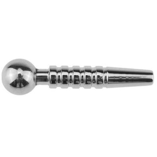 What you see is an image of Manic Mic Penis Sound, a hypoallergenic stainless steel plug with smooth yet firm texture for safe play.