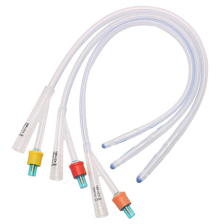 This is an image of Long Urethral Sound Double Hole Catheter Penis Plug with transparent design